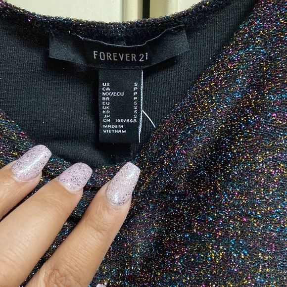 Forever 21 multi colored glitter midi dress - Picture 3 of 7